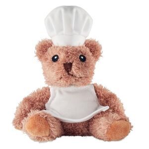 MidOcean Teddchef Chef Plush Teddy Bear / White